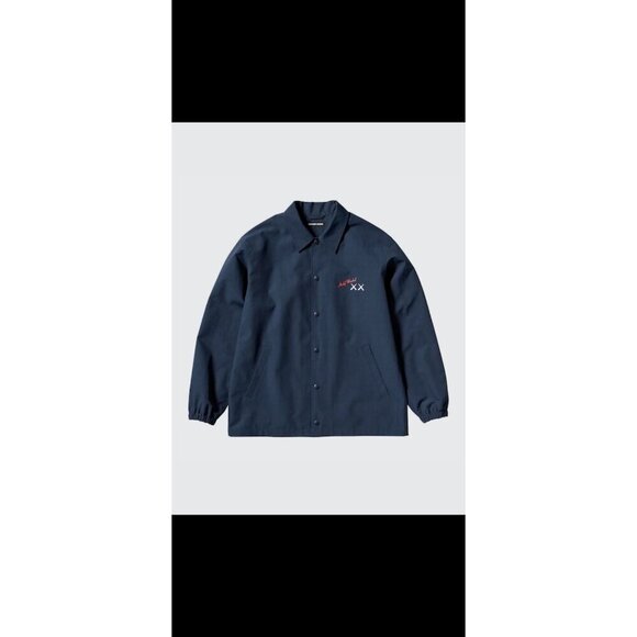 KAWS x Uniqlo x Andy Warhol Coach Jacket Navy SIZE XL - Picture 3 of 4